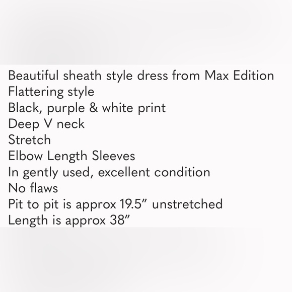 Max Edition Sheath Dress with Elbow Length Sleeves, M - Picture 9 of 9